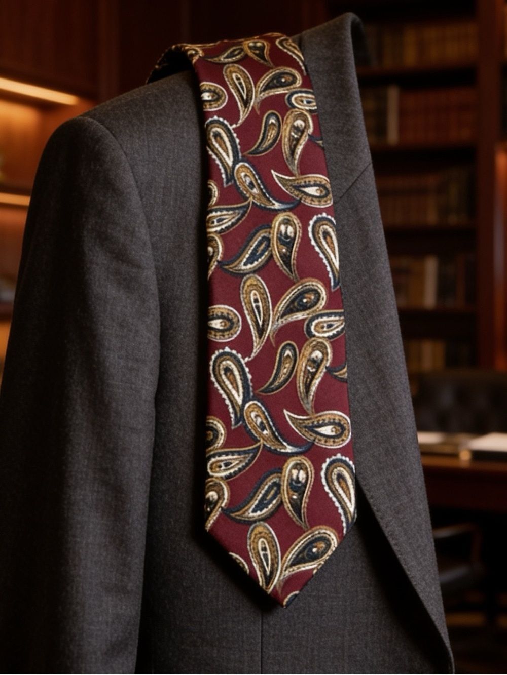 CHRISTIAN DIOR MENS SILK TIE RED WITH DESIGN